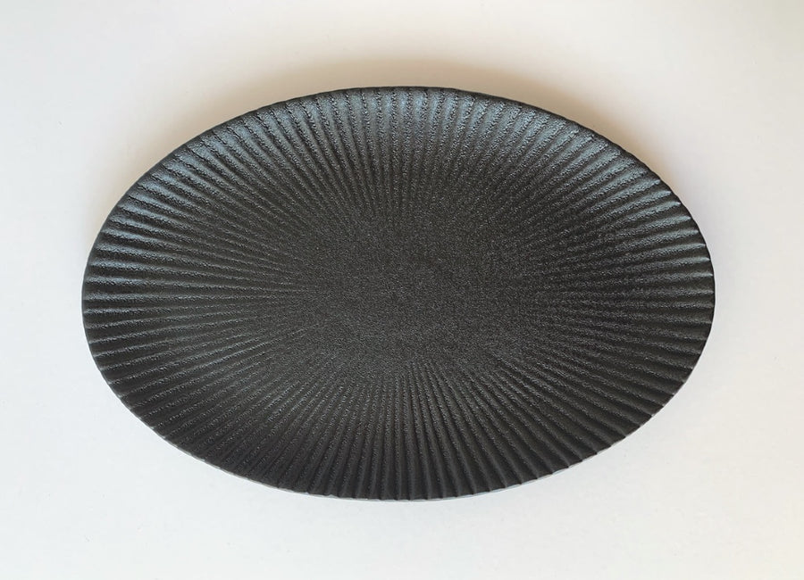 OVAL RIBBED PLATE - SMALL